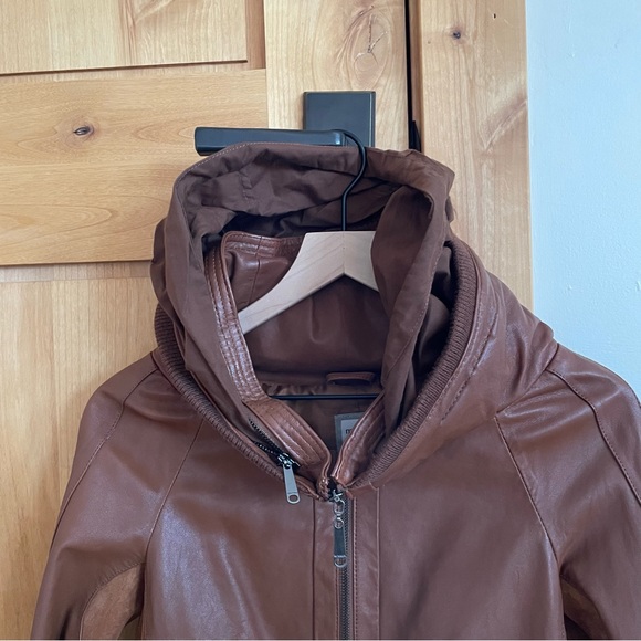 Chestnut Brown Genuine Leather Jacket from Poland (Monnari brand)- size 36 - Picture 6 of 8